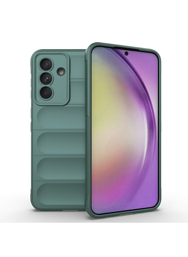 Phantom Shield Silicone Case with Anti-Scratch Soft Microfiber Lining, High Resilience Rubber Full Body Shockproof Cover Compatible with Samsung Galaxy A56 (Dark Green) - Image 1