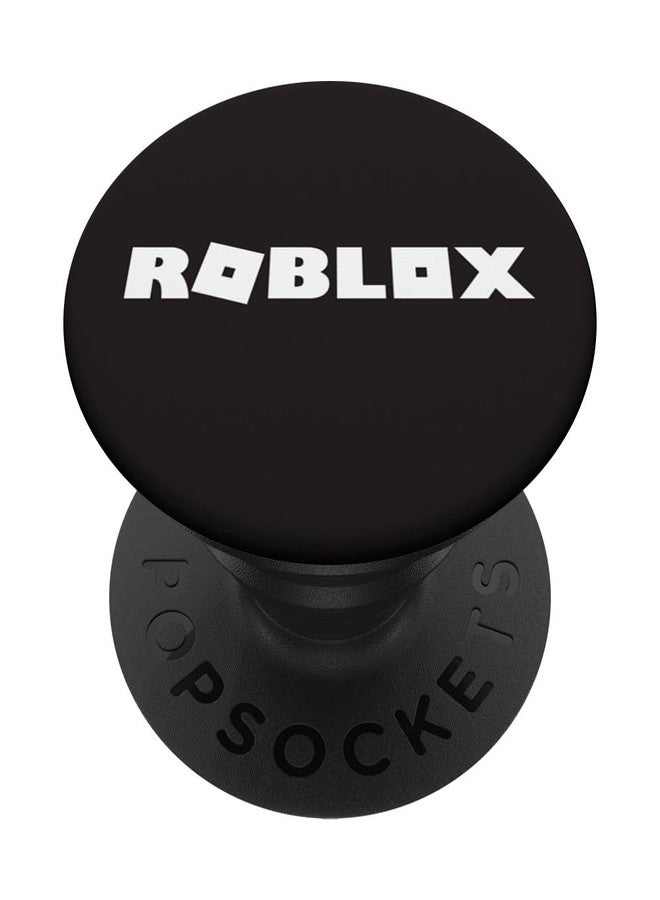 ROBLOX "Roblox Logo, Black & White PopSockets Stand for Smartphones & Tablets" PopSockets PopGrip: Swappable Grip for Phones & Tablets PopSockets Adhesive PopGrip - Image 1