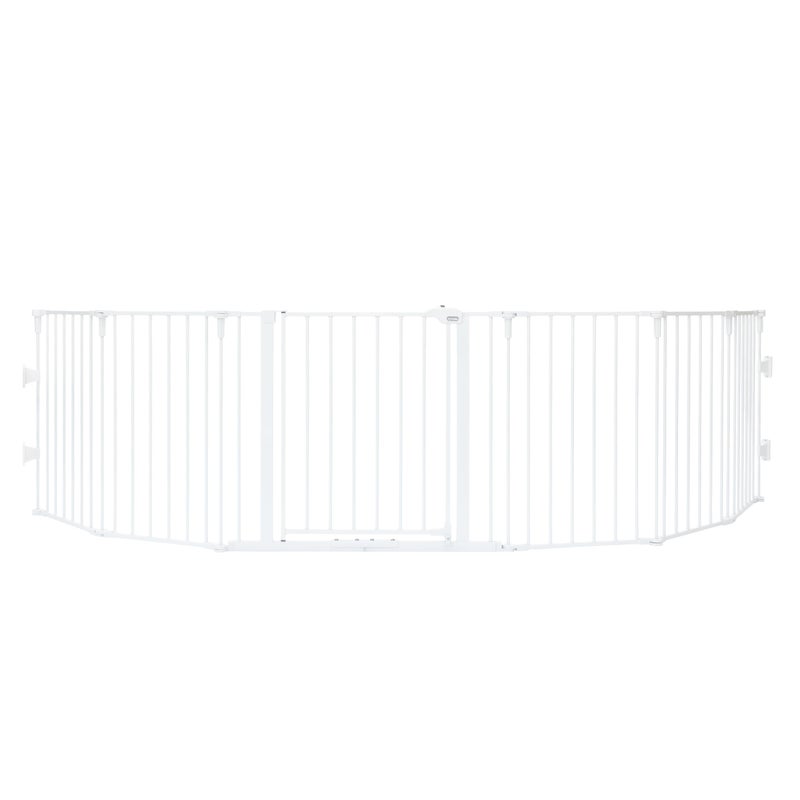 Regalo بوابة أطفال عريضة جداً من ريجالو 56"-130" وساحة لعب، بوابة أمان قابلة للتعديل 2 في 1 للمداخل وأسفل السلالم، فاصل غرف مثبت على الحائط، يتضمن مجموعة تثبيت الحائط - Image 3