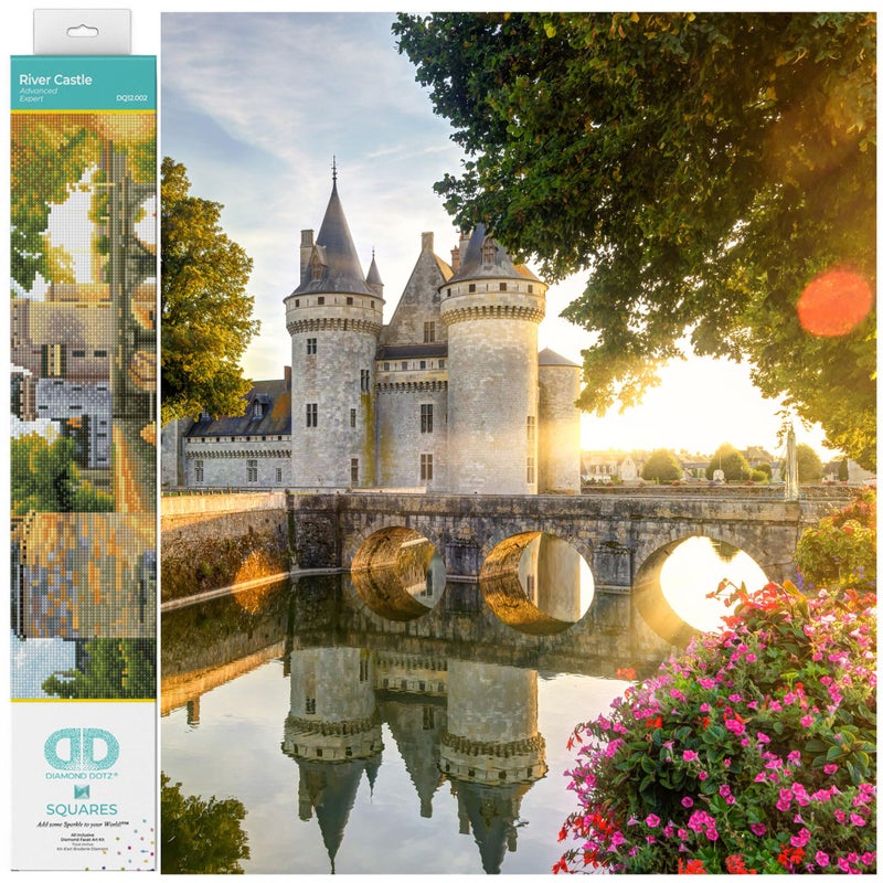 DIAMOND DOTZ River Castle Diamond Painting Kits for Adults Diamond Art Kits a Relaxing Creative Craft Kit with Dotz Gems 138x205