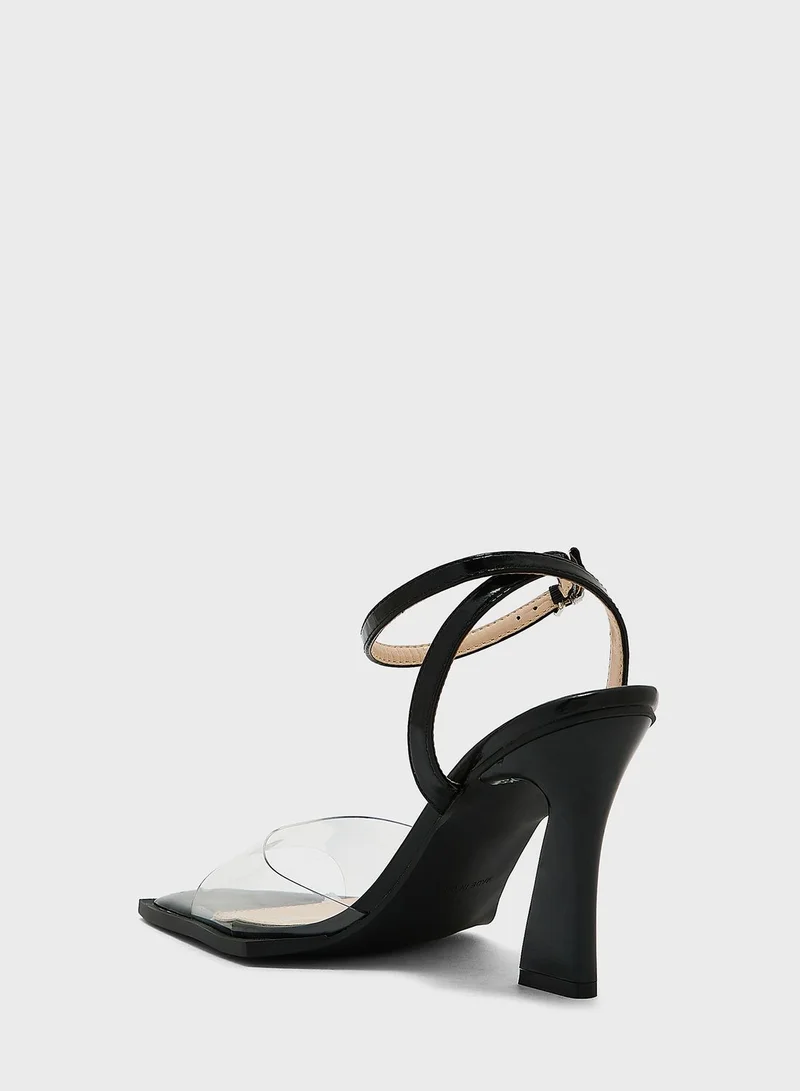 Ginger Clear Strap High Heeled Sandals