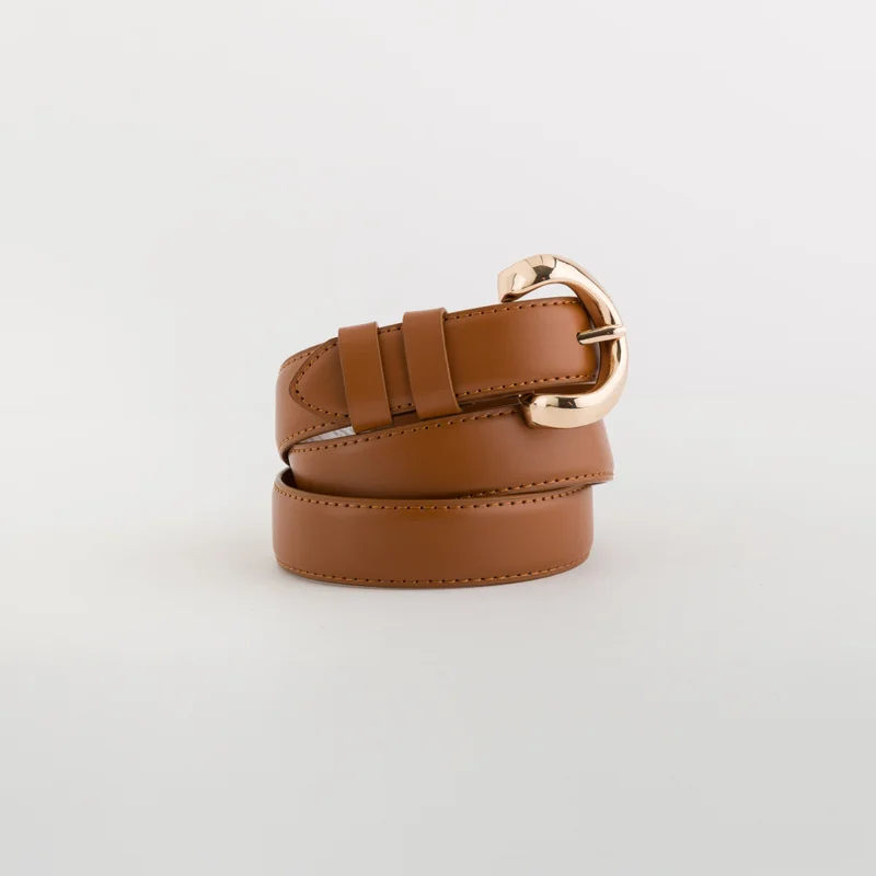 CARPISA Women's Belt Lady Belt Leather Tan