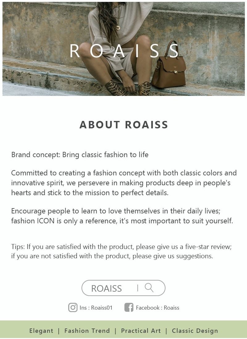 roaiss - Crocodile Pattern Shoulder Crossbody Bag Fashion Elegant Exquisite Multi-pocket Charm High-Quality Texture Fabric Handbag for Women/Mother/Girl Friend Gift Black - Image 1