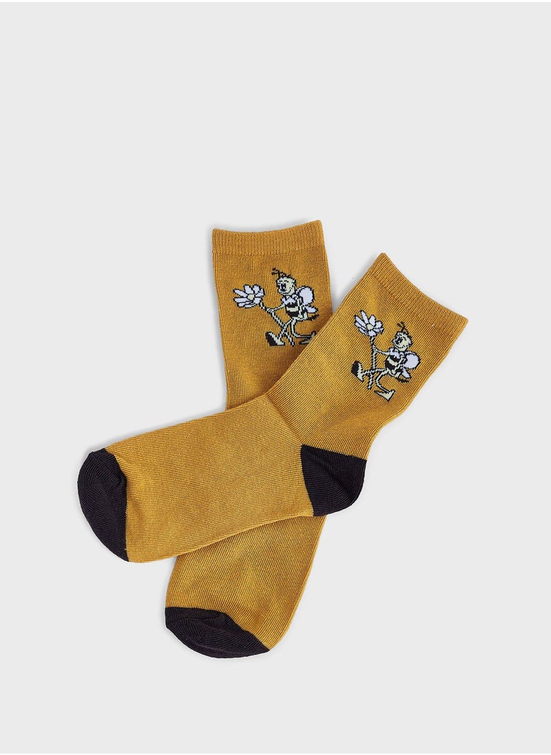 Cotton On - Kids 3Pk Crew Cut Socks - Image 1