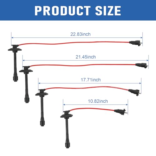 JDMSPEED New Ignition Spark Plug Wires Set Replacement for Toyota Camry Solara Rav4 2.2L 1997-2001 - Image 4