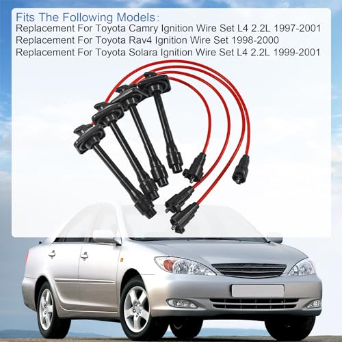 JDMSPEED New Ignition Spark Plug Wires Set Replacement for Toyota Camry Solara Rav4 2.2L 1997-2001 - Image 2