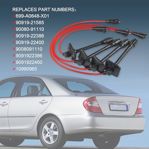 JDMSPEED New Ignition Spark Plug Wires Set Replacement for Toyota Camry Solara Rav4 2.2L 1997-2001 - Image 3