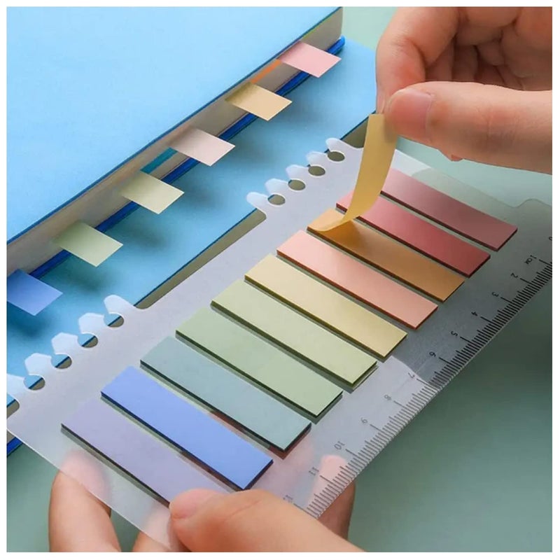 Mincer Transparent Sticky Notes Writable and Multifunctional Tabs | Clear Waterproof Self-Adhesive Translucent 3 X 3 Memo Sticky Notes for (Color 400 Pcs, White 50 Pcs) (Pack of 3) - Image 4