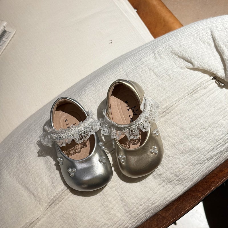 Girls'' Toddler Shoes 2026 Spring New Style Kidsren''s Shallow Soft-Soled Lolita Shoes Baby Girl Pearl Princess Shoes - Image 4