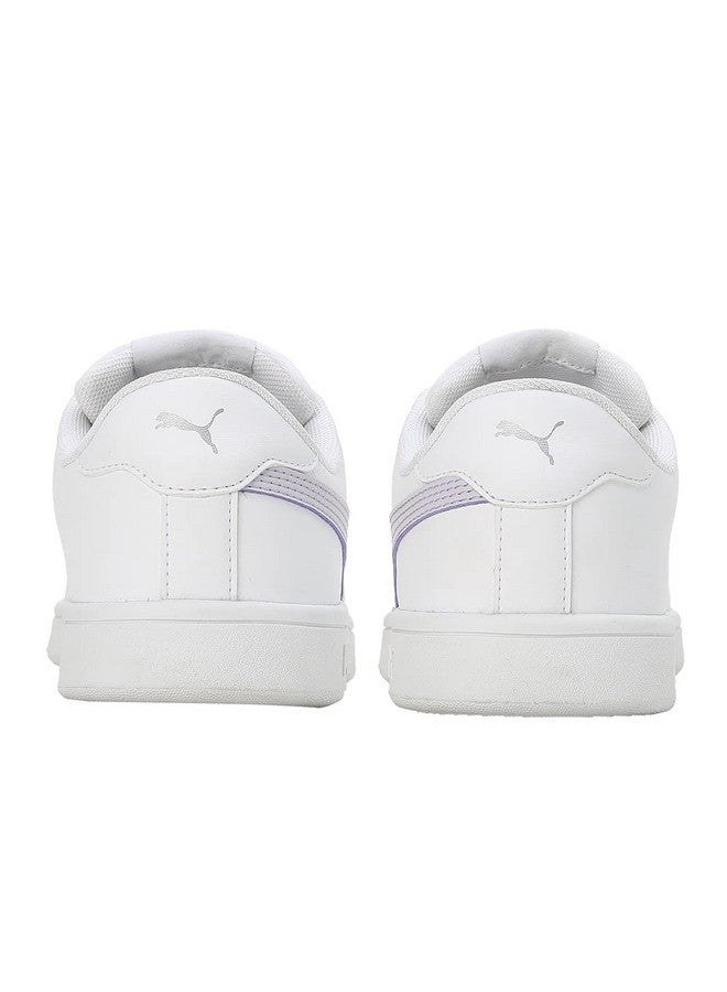 Puma Womens Smashic Wmn White-Spring Lavender-Matte Silver Sneaker - 7UK (39511101) - Image 3