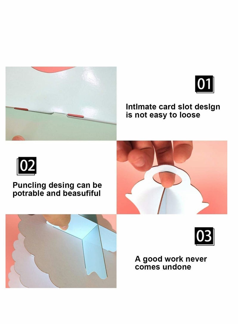 Y&D 3 Tiers Paper Cake Stand Set Sizes Cupcake Stands for Birthday Biodegradable Round Food Display Afternoon Tea Wedding Party Anniversary Christening Fruit Desserts - Image 5