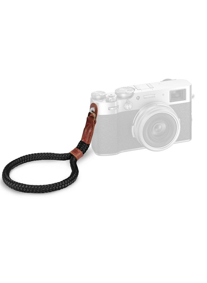 MG939 Cotton Camera Hand Wrist Strap Comfort Padding, Security for All Cameras (Small23cm/9inc), Black