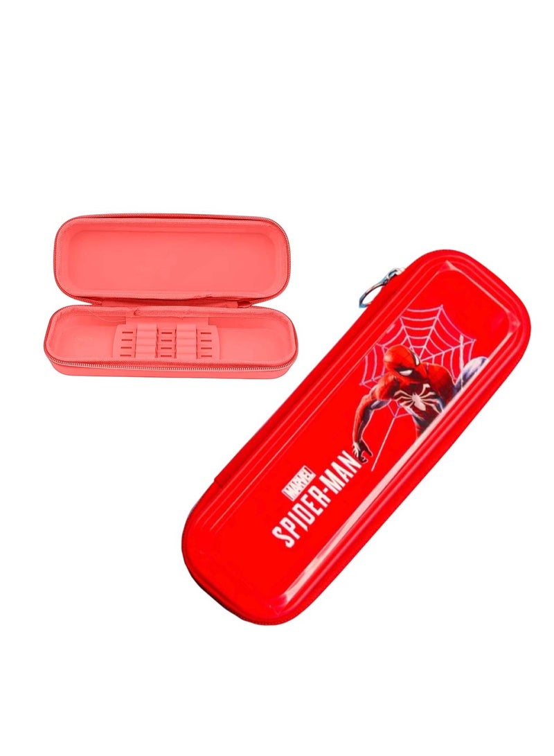 Huitich Spiderman Cartoon Pencil Case Large Capacity Zippered Stationery Organizer - Image 1