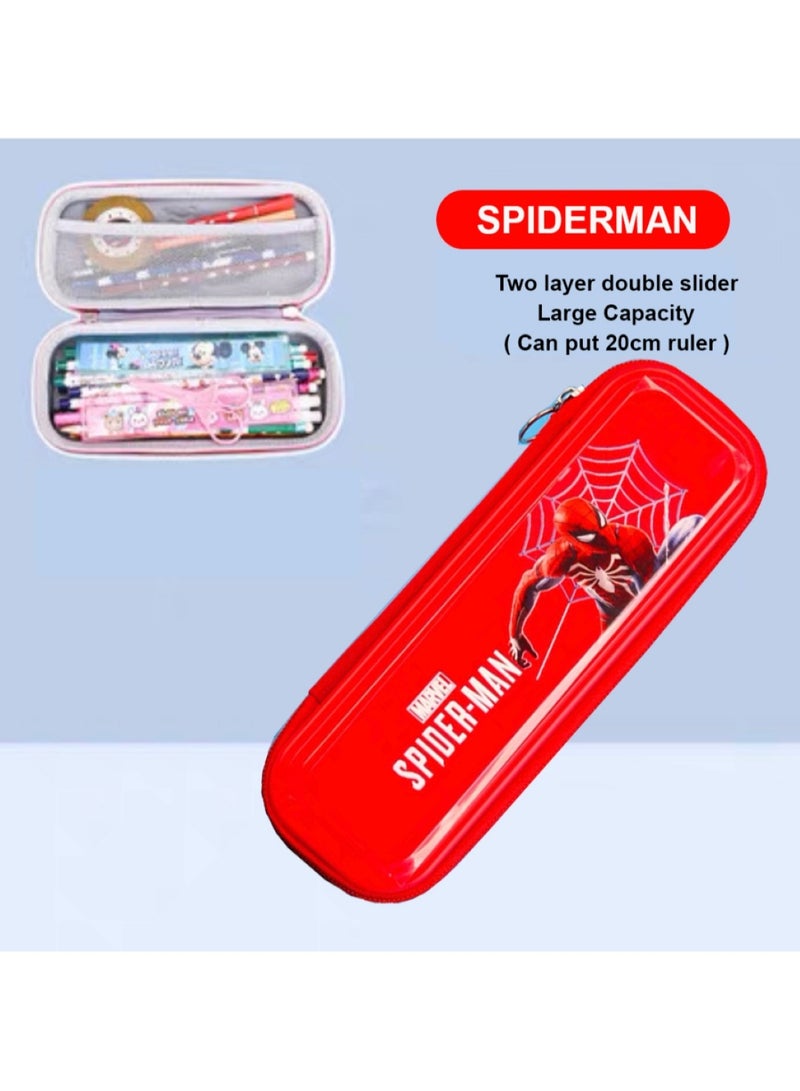 Huitich Spiderman Cartoon Pencil Case Large Capacity Zippered Stationery Organizer - Image 4