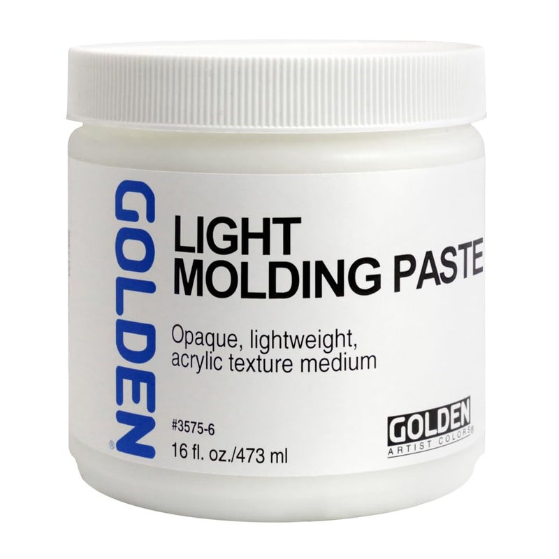 Golden Artist Colors Light Molding Paste by GOLDEN, 16 fl. oz. Jar, Professional Acrylic Paste Medium, Opaque - Image 1