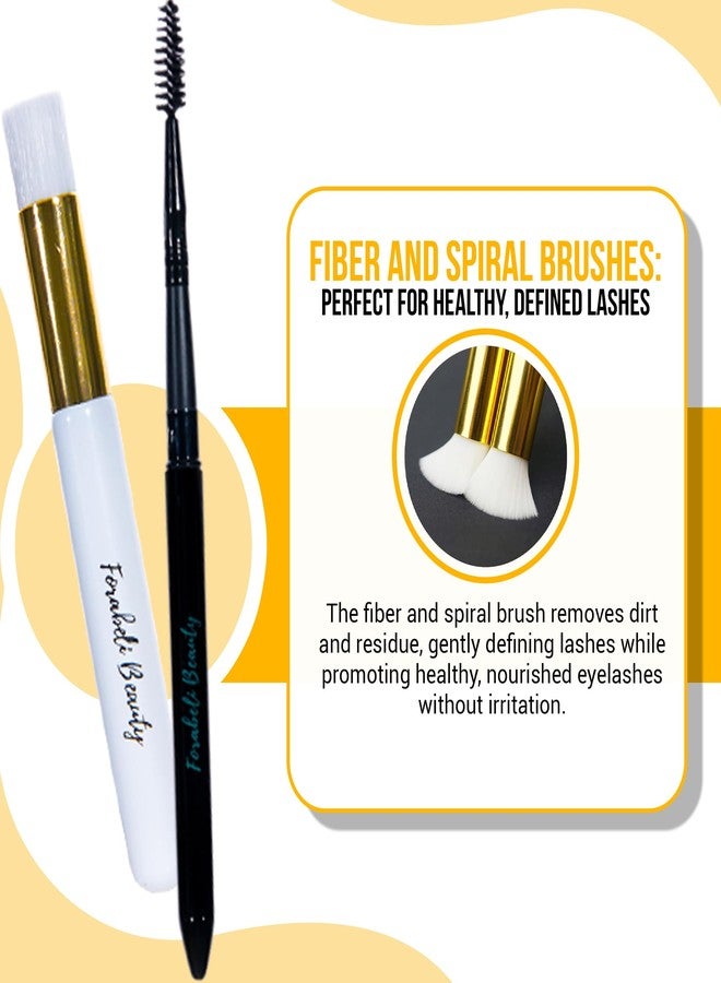 Forabeli Lash Shampoo 50ml with Brush and Wand - Eyelash Extension Cleanser, Eyelid Foaming Wash, Gentle Foam, Remove Oils and Makeup - Image 4