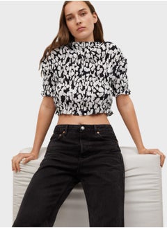 Crew Neck Printed Top