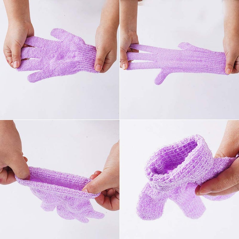CVNDKN 24 pcs Exfoliating Shower Gloves,Double Sided Exfoliating Bath Gloves Deep Clean Dead Skin for Spa Massage Beauty Skin Shower Body Scrubber Bathing Accessories.-12 Multi-Colors - Image 4