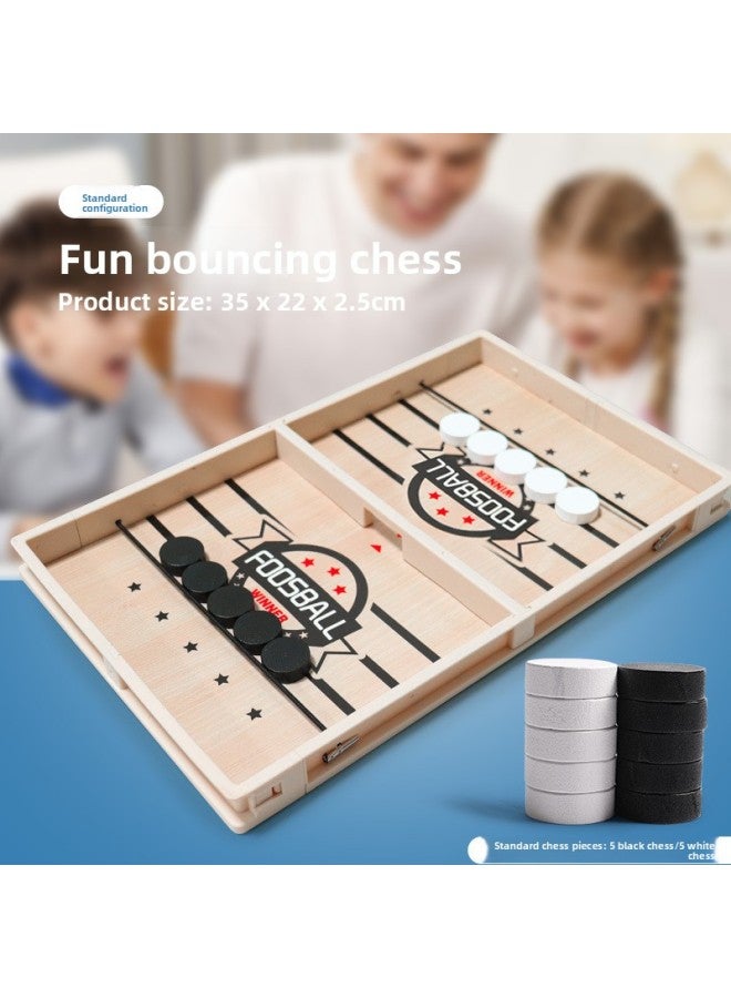 Wooden Bullet Chess Parent-child Double Game Interactive Chess Bump Chess Bump Ball Desktop Ejection Toy Stall Wholesale
