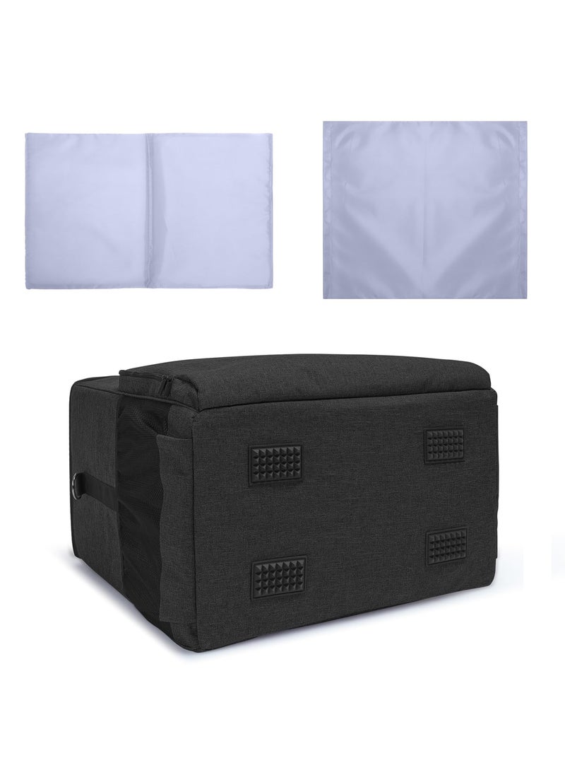 CURMIO CURMIO PC Carrying Case for Desktop Tower and Monitor, Desktop Travel Bag with Inner Divider, Bag Only, Black  - Image 5