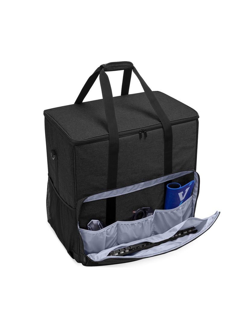 CURMIO CURMIO PC Carrying Case for Desktop Tower and Monitor, Desktop Travel Bag with Inner Divider, Bag Only, Black  - Image 3