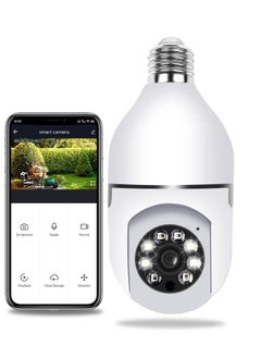 360 Degree Security Cameras Wireless Outdoor, 2.4GHz & 5G WiFi Light Bulb Camera, 1080p Wireless Cameras for Home Security, Indoor Security Camera System, Motion Detection, Two-Way Audio