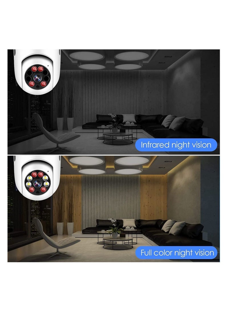 Generic - 360 Degree Security Cameras Wireless Outdoor, 2.4GHz & 5G WiFi Light Bulb Camera, 1080p Wireless Cameras for Home Security, Indoor Security Camera System, Motion Detection, Two-Way Audio - Image 1