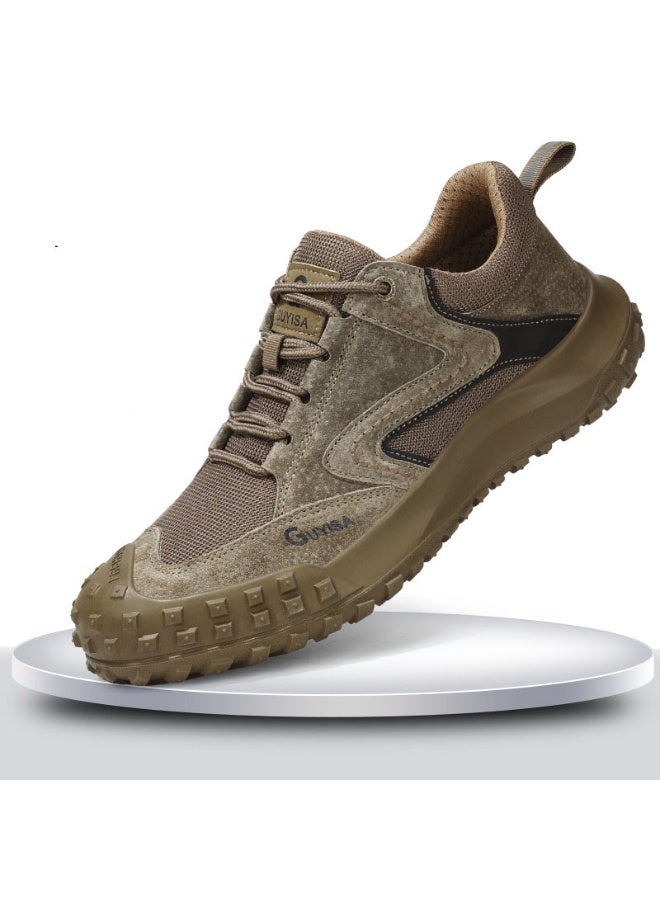 NIBEMINENT Men's Fashion Steel Toe Work Shoes - Breathable Safety Sneakers, Summer Lightweight Security Boots, Designer Protective Footwear - Image 1