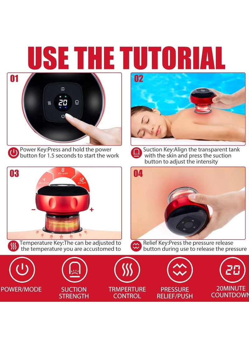 Generic "3-in-1 Smart Vacuum Cupping Therapy Set – Infrared Heating, Gua Sha Massage, and 12 Temperature Settings"  - Image 5