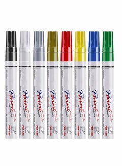 KASTWAVE Paint Marker Pens 8 Colors Oil Based Paint Markers Permanent Waterproof Quick Dry Medium Tip Assorted Color Paint Pen for Metal Wood Fabric Plastic Rock Painting Stone Mugs Canvas Glass  - Image 1