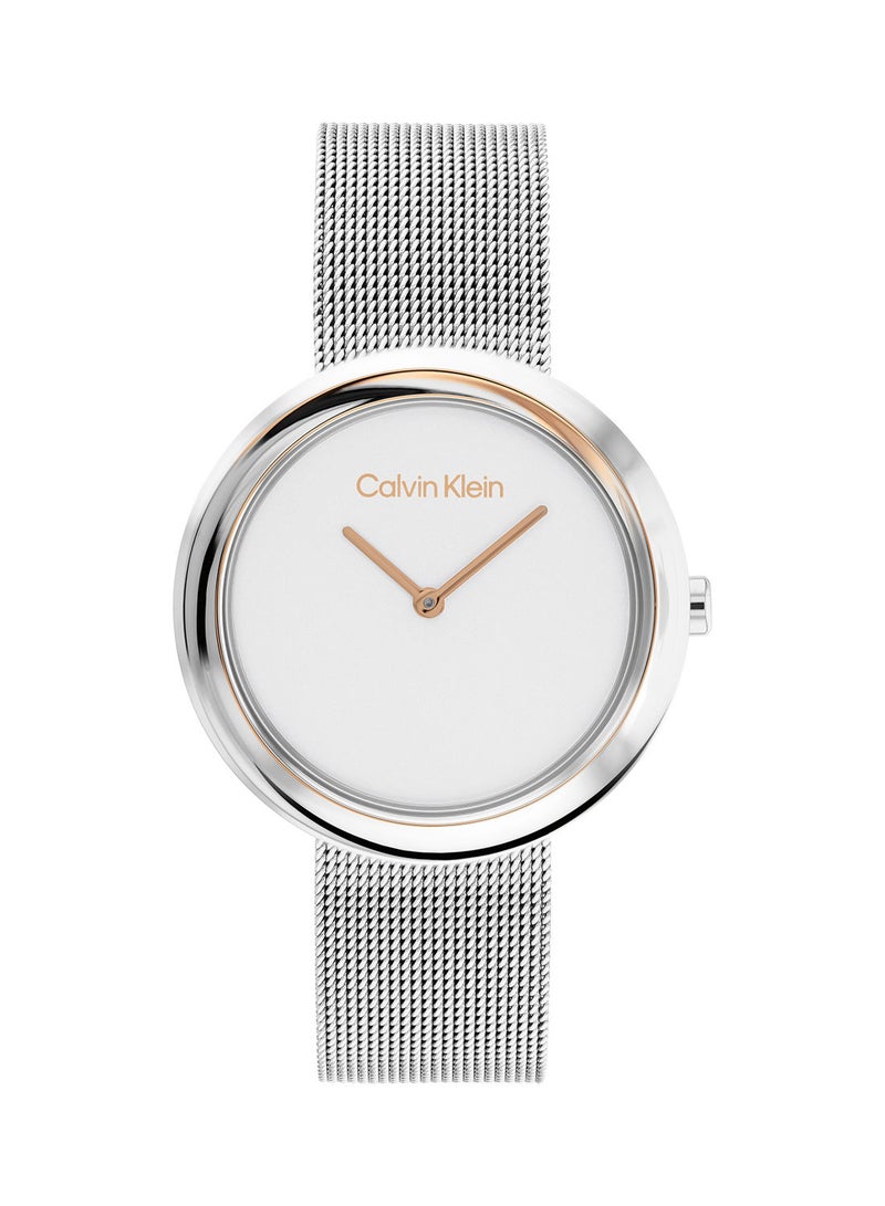 CALVIN KLEIN ساعة يد أنالوج دائرية مقاومة للماء مع ستانلس ستيل 25200011 - Image 2