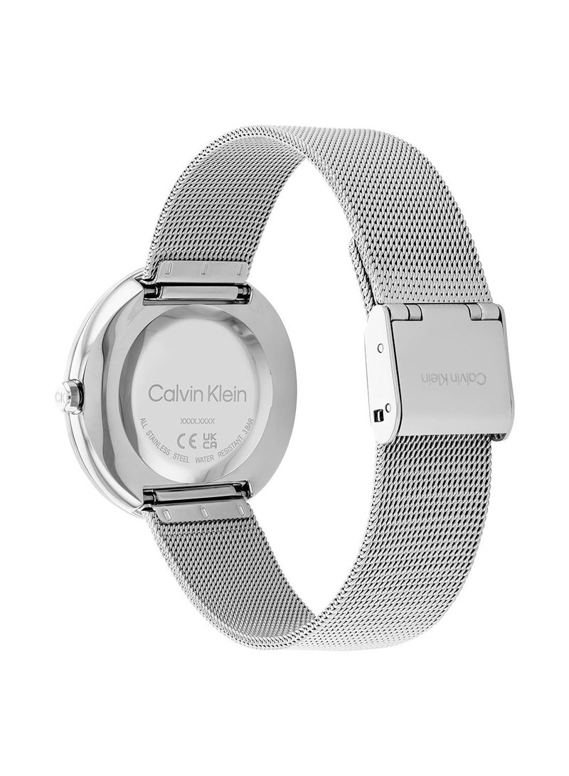 CALVIN KLEIN ساعة يد أنالوج دائرية مقاومة للماء مع ستانلس ستيل 25200011 - Image 3