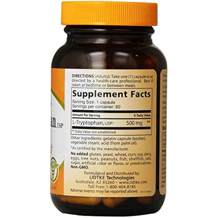 Lidtke Technologies L-Tryptophan Capsules, 60 Count - Image 3