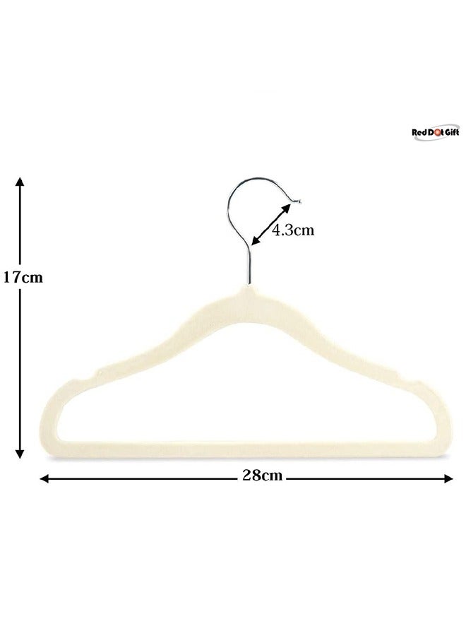 Red Dot Gift Beige Baby Nursery Clothes Hangers With 360 Chrome Swivel Hook, 28 CM, 30 Pieces  - Image 2