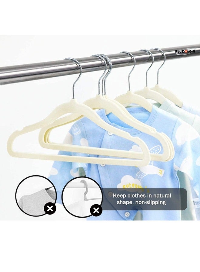 Red Dot Gift Beige Baby Nursery Clothes Hangers With 360 Chrome Swivel Hook, 28 CM, 30 Pieces  - Image 5