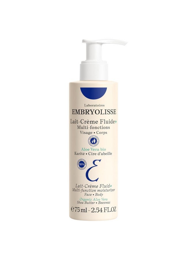 Embryolisse Lait Creme Fluid+ Face & Body Cream. Natural Lightweight Moisturizer For All Skin Types. Hydrating Lotion With Shea Butter & Aloe Vera, 2.54 Fl Oz - Image 1