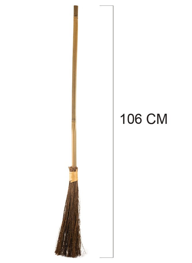 MAD TOYS - Realistic Witch Broom Stick Halloween Costume Accessories for Kids and Adults 106cm Long, Trick or Treat ,Dress-Up, Theme Party and Roleplay - Image 1