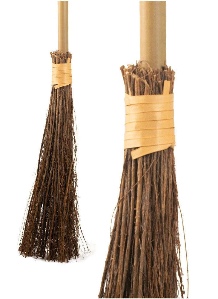 MAD TOYS - Realistic Witch Broom Stick Halloween Costume Accessories for Kids and Adults 106cm Long, Trick or Treat ,Dress-Up, Theme Party and Roleplay - Image 1