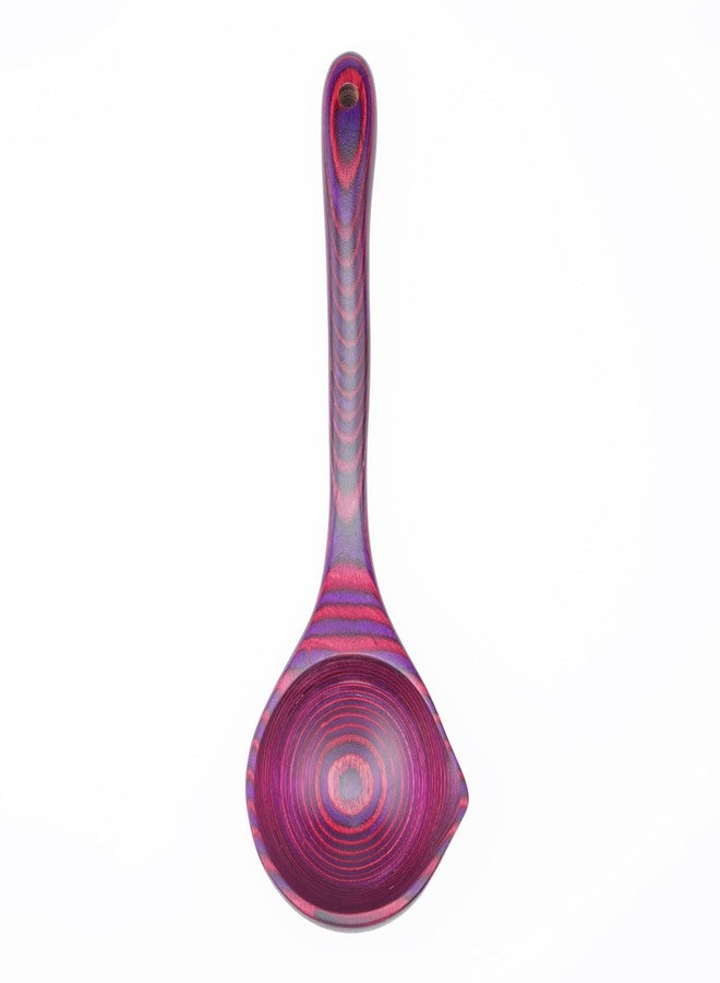 Cokka Praca Pakkawood Deep Soup Ladles with Spout | 9.6 inch Big Soup Ladle for Cooking | Wooden Spoons for Cooking | Wood Kitchen Utensil | Byzantium - Image 1
