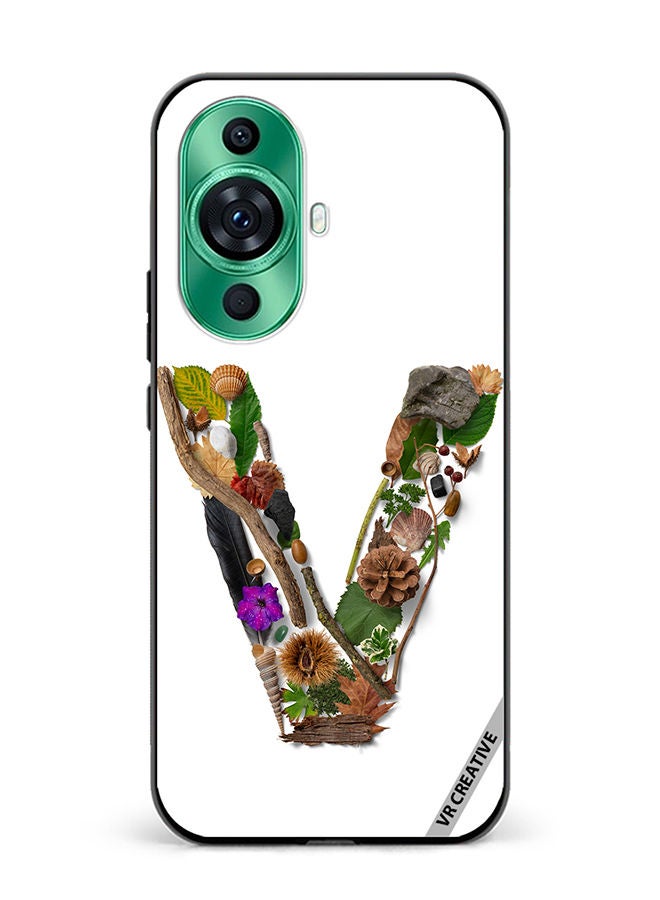 VR CREATIVE Protective Case Cover For Huawei nova 11 Alphabet V Design Multicolour - Image 1