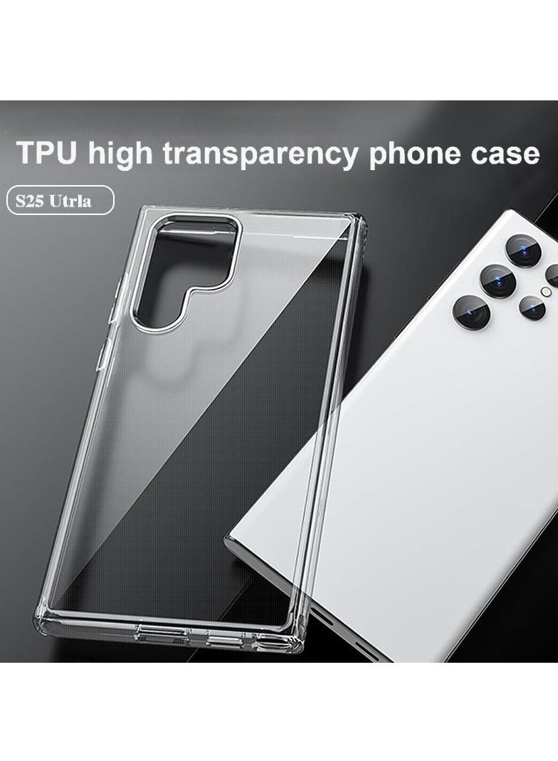 Samsung Galaxy S25 Ultra Case Cover 6.9 Inch, Effectively Delays Yellowing Case, Shockproof Bumper Protective Phone Cover, Full Coverage Drop Protection Case, Anti-Scratch Back Cover (Clear) - Image 2