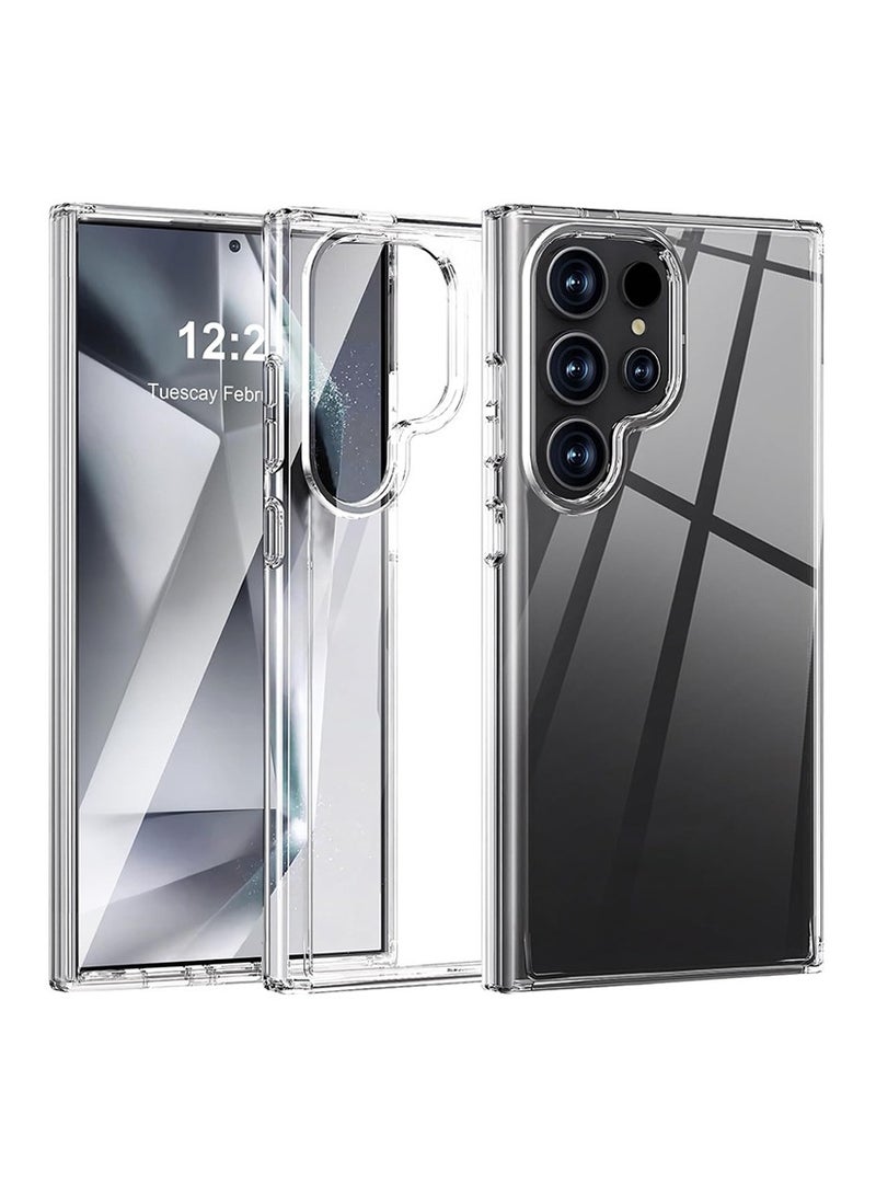 Samsung Galaxy S25 Ultra Case Cover 6.9 Inch, Effectively Delays Yellowing Case, Shockproof Bumper Protective Phone Cover, Full Coverage Drop Protection Case, Anti-Scratch Back Cover (Clear) - Image 1