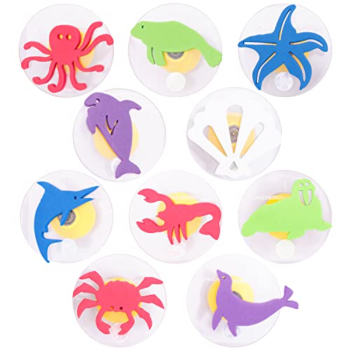 READY 2 LEARN Giant Stampers - Sea Creatures - Set of 10 - Easy to Hold Foam Stamps for Kids - Arts and Crafts Stamps for Displays, Posters, Signs and DIY Projects - Image 1