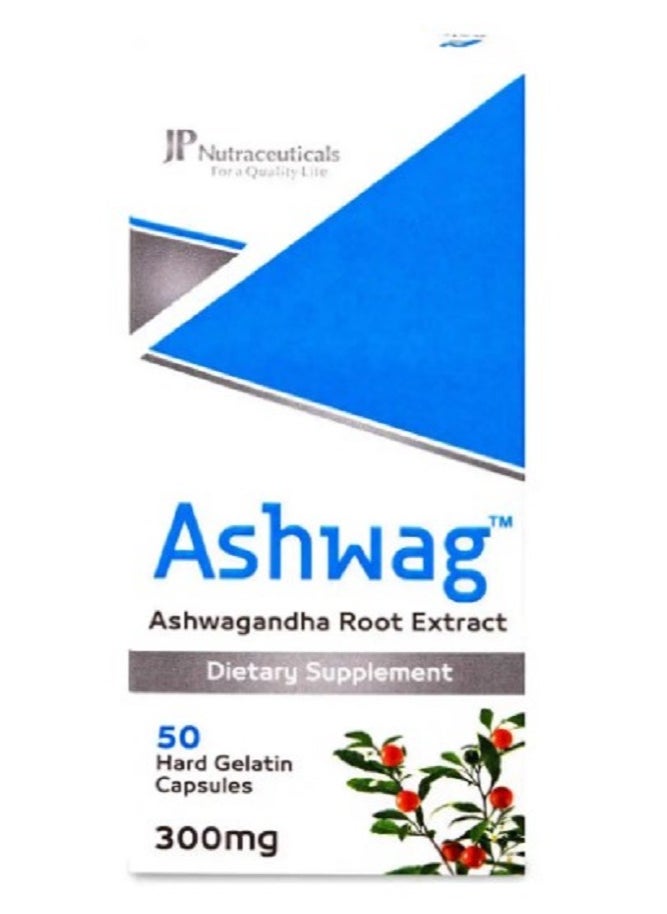 JP Nutraceuticals Ashwag 300Mg, 50 Capsules  - Image 2