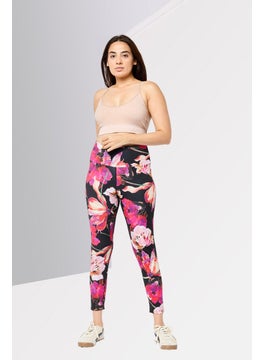 GUESS Women Full Length High Rise Floral Print Leggings, Multicolor  - Image 4