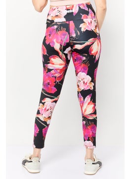 GUESS Women Full Length High Rise Floral Print Leggings, Multicolor  - Image 2