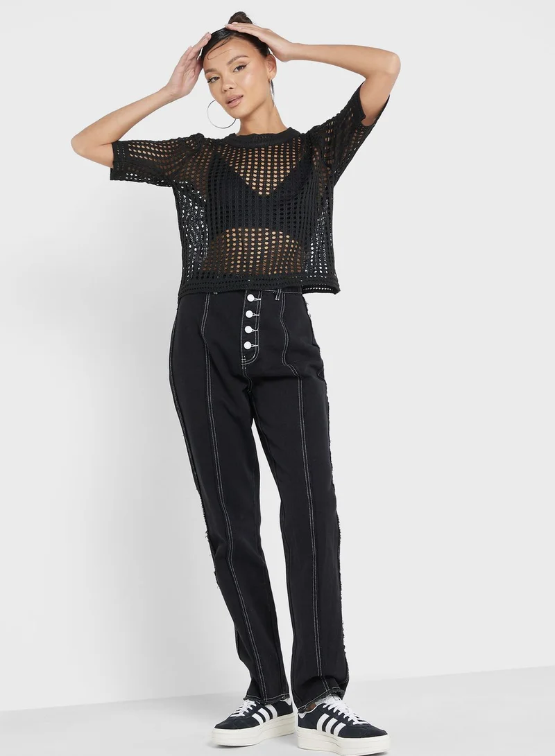 Ginger Crochet Mesh T-shirt