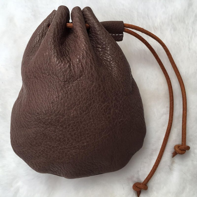 Analys CC Fantastic Workmanship Genuine Leather Drawstring Coin Purse - Image 2