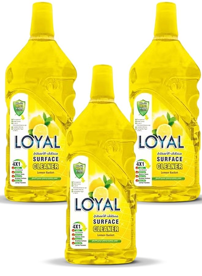 لويال منظف ​​أسطح ٣ × ٢٤٠٠ مل برائحة الليمون والليمون الأخضر