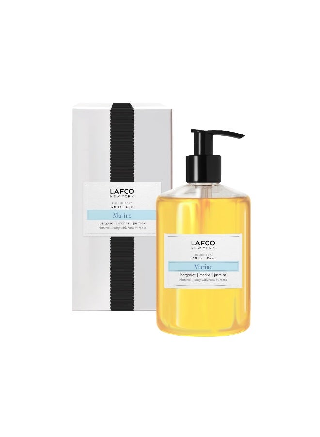 LAFCO New York Liquid Soap Marine - 12oz / 354 ml: Fresh Scented Liquid Soap - Image 1